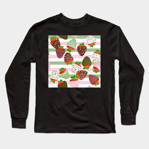 Sailor Jupiter Themed Strawberries Long Sleeve T-Shirt by ziafrazier